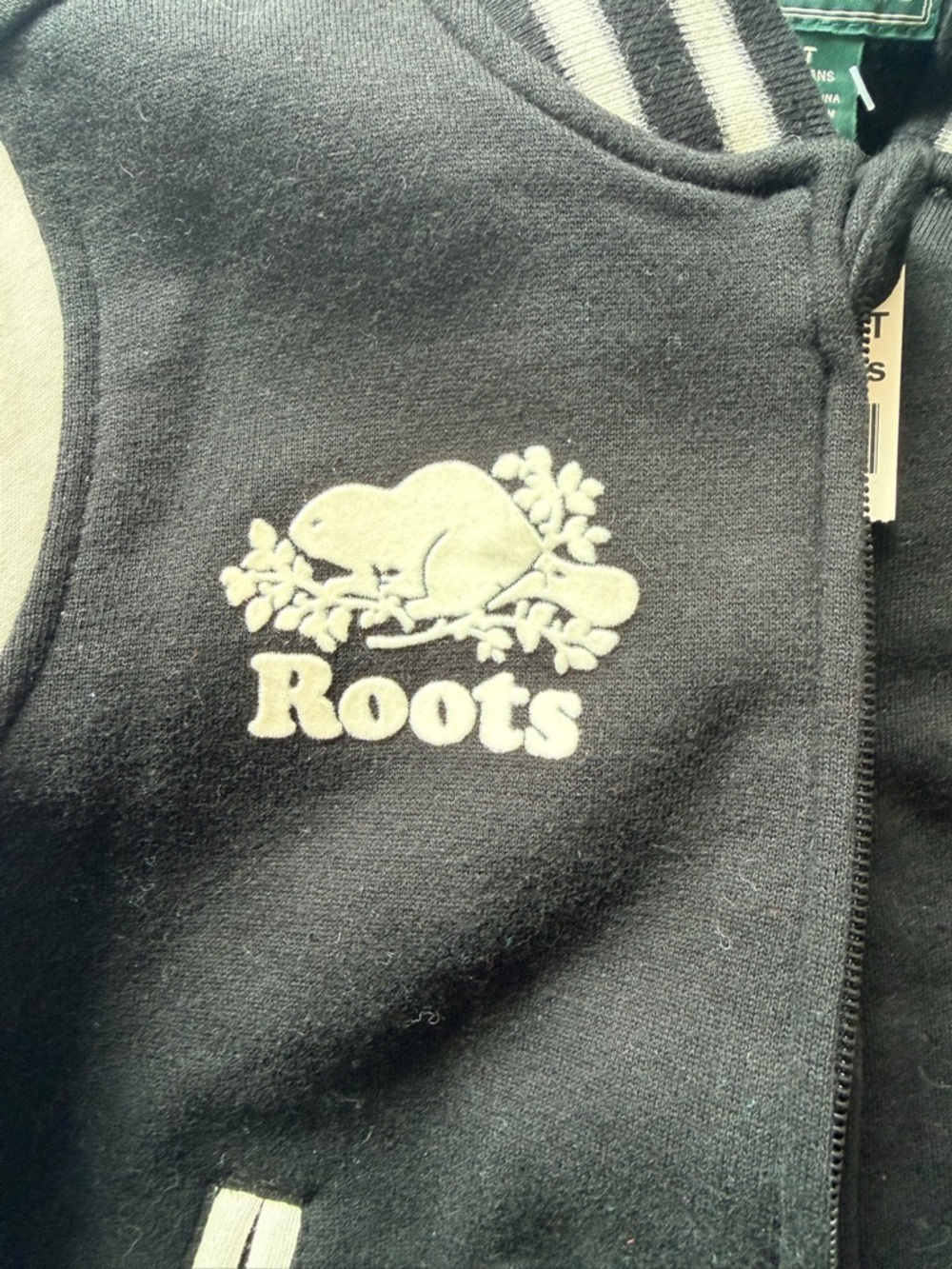 NWT Roots Kids 2.0 Awards Varsity Jacket | Black & White | Size 5T - Picture 5 of 6